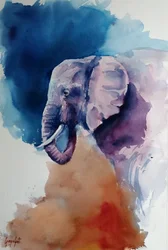 Elefant Abstrakte Farben