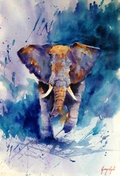 Majestätischer Blauer Elefant