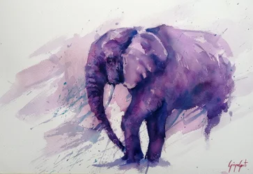 Majestätischer Lila Elefant