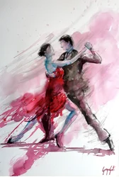 Leidenschaftlicher Tango-Tanz