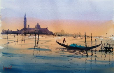 Venedig Gondel Sonnenuntergang