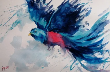 Lebhafter Fliegender Vogel