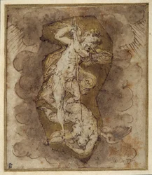 Zeichnung für die Engel des Gewölbes von Saint Michael, ca. 1511-74