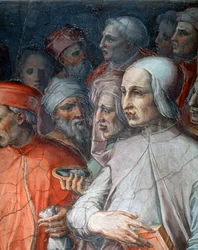 Marsilio Ficino flankiert von Paolo del Pozzo Toscanelli (Detail)