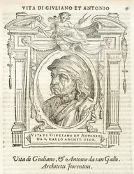 Milan, Biblioteca Braidense, Vite de piv excellent, Giorgio Vasari 1568, Giuliano und Antonio da Sangallo