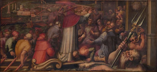 Papst Eugen IV. geht in Livorno an Land, um in Florenz Zuflucht zu suchen, 1563-1565