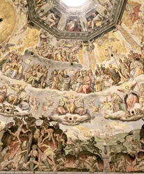 Das Jüngste Gericht, Detail aus der Kuppel des Doms, 1572-79