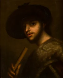 Porträt eines Mannes mit einer Pfeife oder Flöte, c.1497-1510