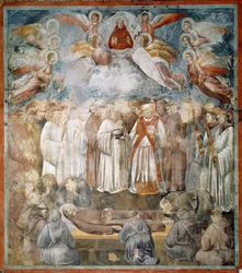 Das Begräbnis des Heiligen Franz von Assisi und die Überprüfung der Stigmata