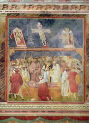St. Hieronymus überprüft die Stigmata am Körper von St. Franziskus, 1296-97