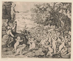 Verehrung der Venus durch Putti