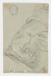 Studie: Eine linke Hand in einer lehnenden Position, ca. 1650
