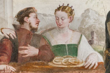 Das Bankett, Hauptsaal, ca. 1570 (Fresko)
