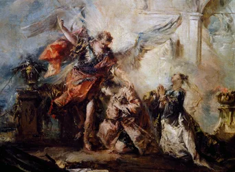 Der Engel segnet Tobias (Detail)