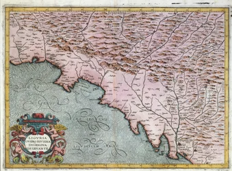 Karte der Region Ostligurien, von Giovanni Antonio Magini