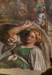Lunette, die eine Sybille darstellt, ca. 1529 (Detail)