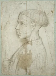 Büste eines jungen Mannes im Profil, 1430-40