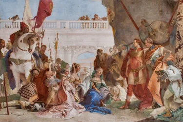 Mäßigung Alexanders des Großen (Detail)