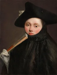 Junge Dame mit Dreispitz, ca. 1755-60