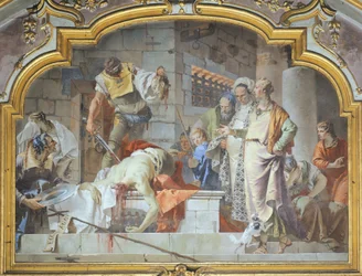 Italien, Bergamo, Colleoni-Kapelle, Enthauptung von Johannes dem Täufer