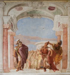 Minerva hindert Achilles daran, Agamemnon zu töten, aus dem Raum der Ilias in der Palazzina