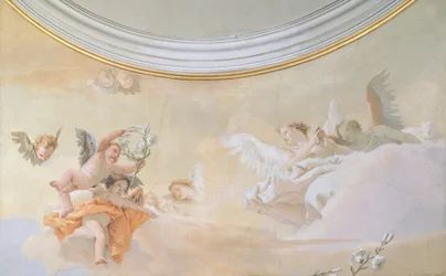 Die Himmelfahrt, Fresko, Detail, Oratorium der Reinheit, Udine