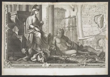 Figuren und Skulpturen, aus Nuova Pianta di Roma, data in luce de G. Nolli