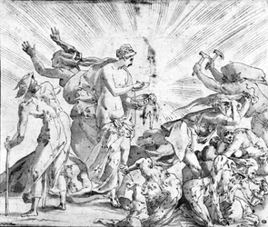 Der Mythos von Pandoras Büchse, Zeichnung von Rosso