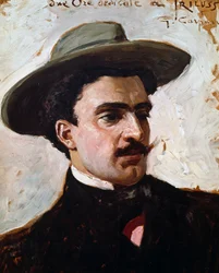 Porträt von Trilussa, anagrammatisches Pseudonym von Carlo Alberto Camillo Mariano Salustri