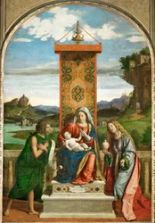 Die Jungfrau und das Kind zwischen Johannes dem Täufer und Maria Magdalena