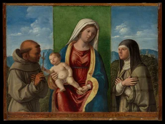 Madonna mit Kind und den Heiligen Franziskus und Klara