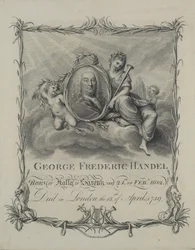 Georg Friedrich Händel, graviert von Francesco Bartolozzi, ca. 1790