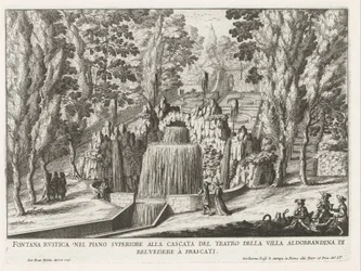Fontein in de tuinen van de Villa Aldobrandini te Frascati
