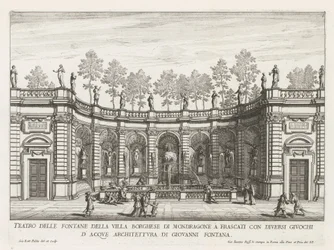 Fontäne in den Gärten der Villa Mondragone in Frascati (Fontane delle ville di Frascati)