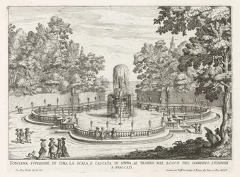 Brunnen in den Gärten der Villa Torlonia in Frascati