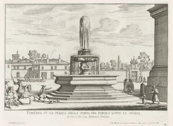 Brunnen auf der Piazza del Popolo in Rom