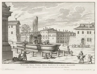 Brunnen auf der Piazza di Santa Maria Maggiore in Rom