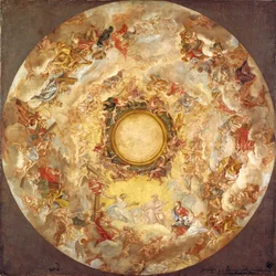 Die heilige Agnes wird in den Himmel aufgenommen