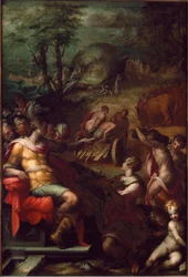 Ernte von grauem Bernstein