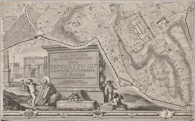 Neue Karte von Rom, herausgegeben von Giambattista Nolli im Jahr 1748, bekannt als La Pianta Grande di Roma