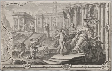 Neue Karte von Rom, herausgegeben von Giambattista Nolli im Jahr 1748, bekannt als La Pianta Grande di Roma