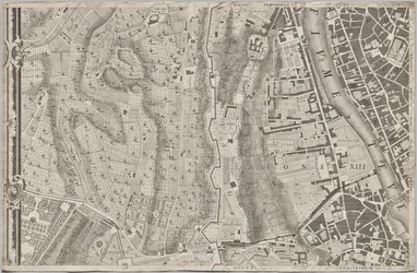Neue Karte von Rom, herausgegeben von Giambattista Nolli im Jahr 1748, bekannt als La Pianta Grande di Roma