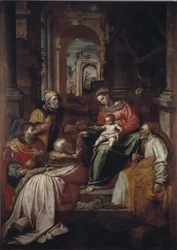 Anbetung der Könige (Giovanni Battista Perolli, 1567, Genua, Museo Diocesano)