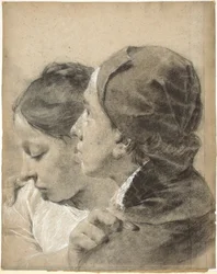 Ein junger Mann umarmt ein Mädchen