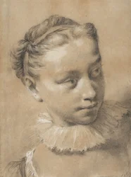 Junges Mädchen mit Halskrause