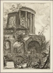 Eine andere Ansicht des Tempels der Sibylle in Tivoli, aus Ansichten von Rom