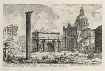 Ansicht des Septimius-Severus-Bogens