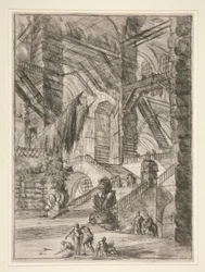 Carceri, VIII: Die Treppe mit Trophäen