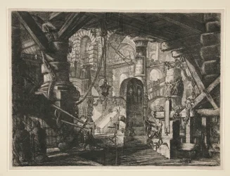 Carceri, XVI: Der Pier mit Ketten