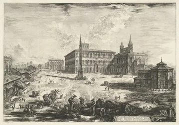 Ansicht des Laterans in Rom mit der Basilika St. Johann im Lateran